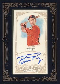 2012 Topps Allen & Ginter - Autographs #AGA-BP1 Buster Posey Front