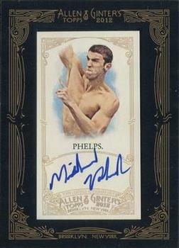 2012 Topps Allen & Ginter - Autographs #AGA-MPH Michael Phelps Front