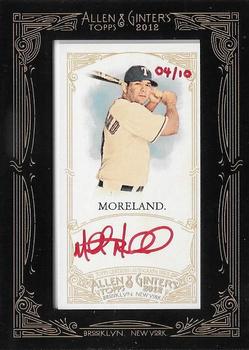 2012 Topps Allen & Ginter - Autographs Red Ink #AGA-MMO Mitch Moreland Front