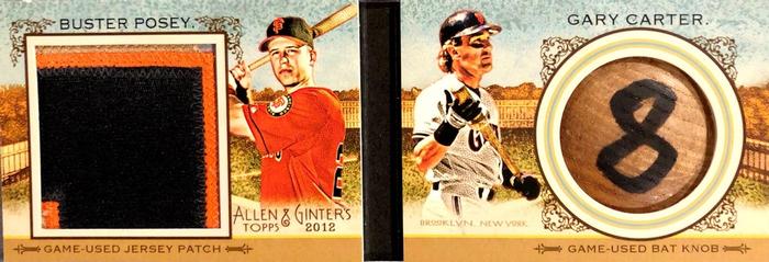 2012 Topps Allen & Ginter - Book Cards #BCPC Buster Posey / Gary Carter Front
