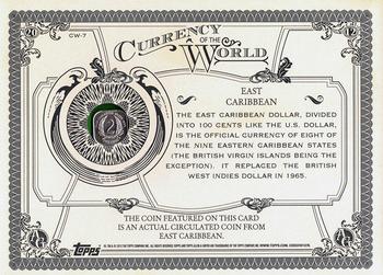 2012 Topps Allen & Ginter - Currency of the World Cabinet Relics #CW-7 East Caribbean Back