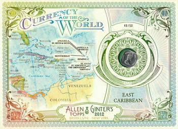 2012 Topps Allen & Ginter - Currency of the World Cabinet Relics #CW-7 East Caribbean Front