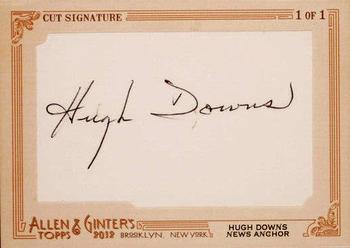 2012 Topps Allen & Ginter - Cut Signatures #AGCS4 Hugh Downs Front