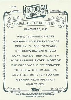 2012 Topps Allen & Ginter - Historical Turning Points #HTP5 The Fall the Berlin Wall Back