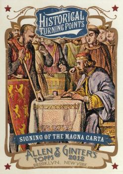 2012 Topps Allen & Ginter - Historical Turning Points #HTP11 Signing of Magna Carta Front