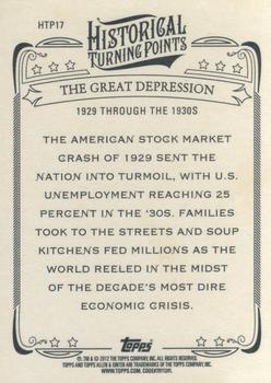 2012 Topps Allen & Ginter - Historical Turning Points #HTP17 The Great Depression Back