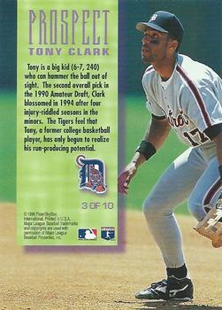 1996 Fleer - Prospects #3 Tony Clark Back