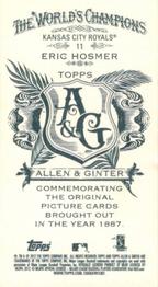 2012 Topps Allen & Ginter - Mini A & G Back #11 Eric Hosmer Back
