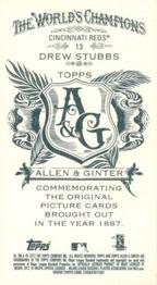 2012 Topps Allen & Ginter - Mini A & G Back #13 Drew Stubbs Back