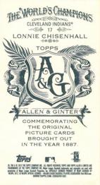 2012 Topps Allen & Ginter - Mini A & G Back #17 Lonnie Chisenhall Back