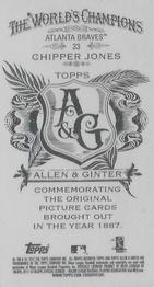 2012 Topps Allen & Ginter - Mini A & G Back #33 Chipper Jones Back