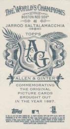 2012 Topps Allen & Ginter - Mini A & G Back #46 Jarrod Saltalamacchia Back