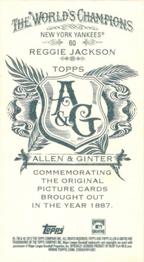 2012 Topps Allen & Ginter - Mini A & G Back #60 Reggie Jackson Back