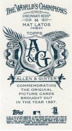2012 Topps Allen & Ginter - Mini A & G Back #64 Mat Latos Back