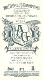2012 Topps Allen & Ginter - Mini A & G Back #67 Desmond Jennings Back