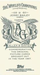 2012 Topps Allen & Ginter - Mini A & G Back #81 Jerry Bailey Back