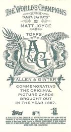 2012 Topps Allen & Ginter - Mini A & G Back #83 Matt Joyce Back