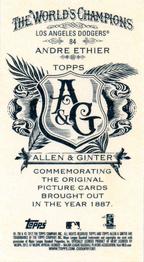 2012 Topps Allen & Ginter - Mini A & G Back #84 Andre Ethier Back