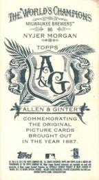 2012 Topps Allen & Ginter - Mini A & G Back #86 Nyjer Morgan Back