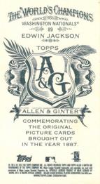 2012 Topps Allen & Ginter - Mini A & G Back #89 Edwin Jackson Back
