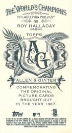 2012 Topps Allen & Ginter - Mini A & G Back #90 Roy Halladay Back