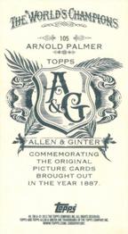 2012 Topps Allen & Ginter - Mini A & G Back #105 Arnold Palmer Back