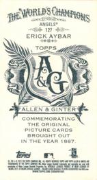 2012 Topps Allen & Ginter - Mini A & G Back #127 Erick Aybar Back