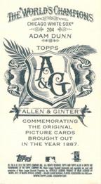 2012 Topps Allen & Ginter - Mini A & G Back #204 Adam Dunn Back
