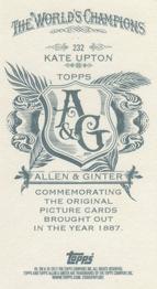 2012 Topps Allen & Ginter - Mini A & G Back #232 Kate Upton Back