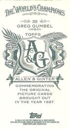 2012 Topps Allen & Ginter - Mini A & G Back #292 Greg Gumbel Back