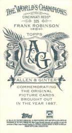 2012 Topps Allen & Ginter - Mini A & G Back #325 Frank Robinson Back