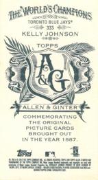 2012 Topps Allen & Ginter - Mini A & G Back #333 Kelly Johnson Back