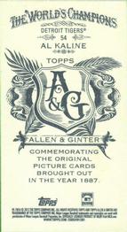 2012 Topps Allen & Ginter - Mini A & G Back #54 Al Kaline Back