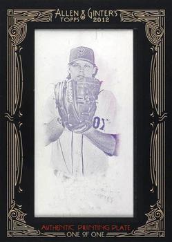 2012 Topps Allen & Ginter - Mini Framed Printing Plates Magenta #50 Clay Buchholz Front
