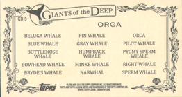 2012 Topps Allen & Ginter - Mini Giants of the Deep #GD-9 Orca Back