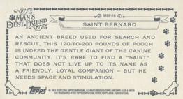 2012 Topps Allen & Ginter - Mini Man's Best Friend #MBF-16 Saint Bernard Back