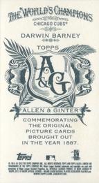 2012 Topps Allen & Ginter - Mini No Card Number #NNO Darwin Barney Back