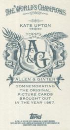 2012 Topps Allen & Ginter - Mini No Card Number #NNO Kate Upton Back