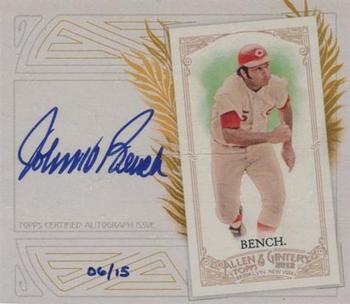 2012 Topps Allen & Ginter - N43 Autographs #N43A-JB Johnny Bench Front