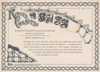 2012 Topps Allen & Ginter - Rollercoaster Cabinets #RC2 Scenic Railway Back