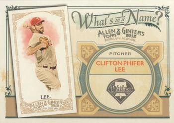 2012 Topps Allen & Ginter - What's in a Name? #WIN8 Cliff Lee Front