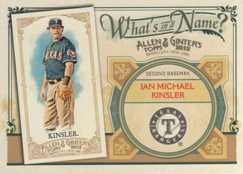 2012 Topps Allen & Ginter - What's in a Name? #WIN24 Ian Kinsler Front