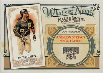 2012 Topps Allen & Ginter - What's in a Name? #WIN31 Andrew McCutchen Front