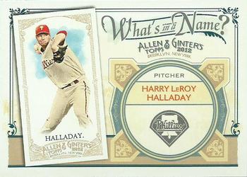 2012 Topps Allen & Ginter - What's in a Name? #WIN38 Roy Halladay Front