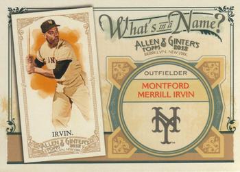 2012 Topps Allen & Ginter - What's in a Name? #WIN39 Monte Irvin Front