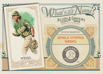 2012 Topps Allen & Ginter - What's in a Name? #WIN40 Jemile Weeks Front