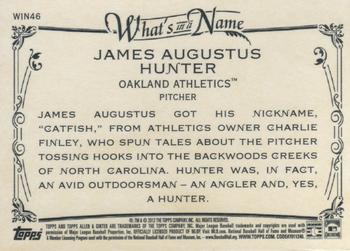 2012 Topps Allen & Ginter - What's in a Name? #WIN46 Catfish Hunter Back