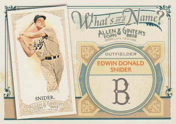 2012 Topps Allen & Ginter - What's in a Name? #WIN49 Duke Snider Front