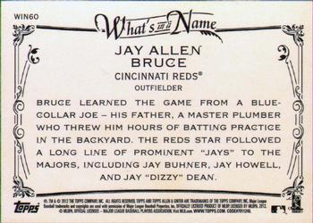 2012 Topps Allen & Ginter - What's in a Name? #WIN60 Jay Bruce Back