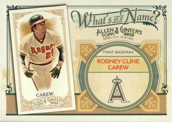 2012 Topps Allen & Ginter - What's in a Name? #WIN63 Rod Carew Front